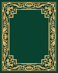Elegant Gold Leaf Vine Border Rug