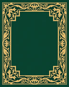 Elegant Gold Leaf Vine Border Rug