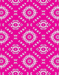 Hot Pink White Medallion Paisley Rug