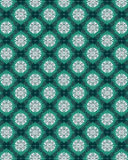 Emerald White Floral Diamond Geometric Rug