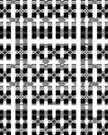 Monochrome Geometric Square Interlock Rug