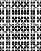 Monochrome Geometric Square Interlock Rug