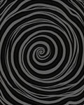 Deep Gray Swirling Chain Effect Rug