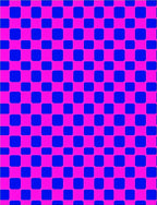 Vibrant Pink Blue Checkerboard Square Rug