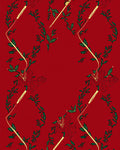 Crimson Vine Floral Sketch Rug