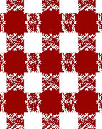 Red White Textured Gingham Checker Rug