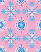 Pink Blue Floral Medallion Rug