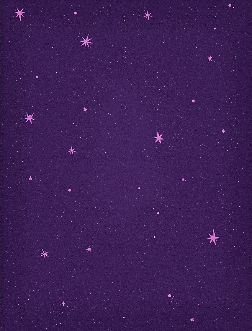 Cosmic Purple Starry Night Rug