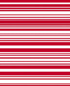 Bold Red White Horizontal Stripe Rug