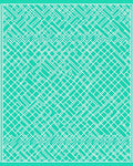 Abstract Geometric Linear Turquoise Rug