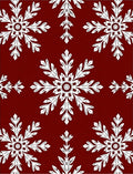Classic White Snowflake Crimson Backdrop Rug