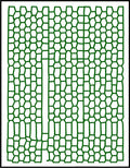 Dark Green Hexagon Cells Rug