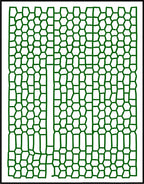 Dark Green Hexagon Cells Rug