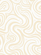 Cream Swirl Flow Rug