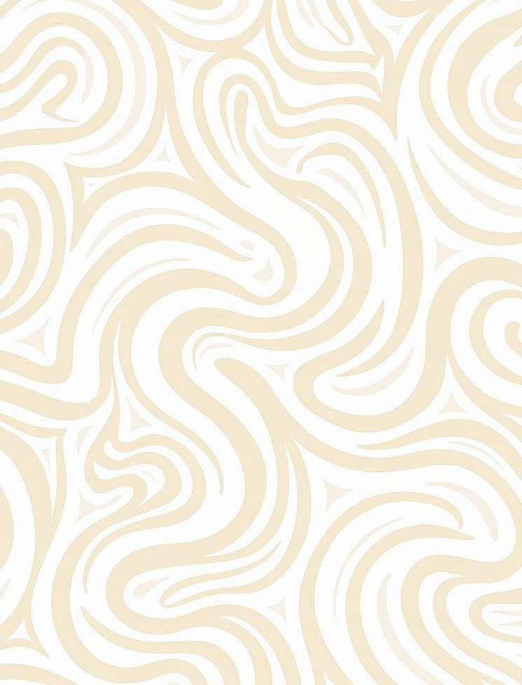 Cream Swirl Flow Rug
