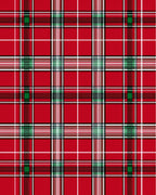 Crimson Emerald White Plaid Rug