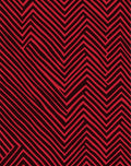 Bold Red Jagged Line Stripe Rug
