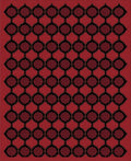 Ornate Crimson Lattice Link Rug