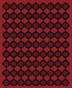 Ornate Crimson Lattice Link Rug