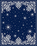 Cobalt Blue Winter Starburst Snowfall Rug