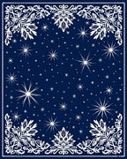 Cobalt Blue Winter Starburst Snowfall Rug