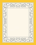 Elegant Scrollwork Border With Floral Accents Rug