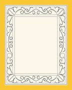 Elegant Scrollwork Border With Floral Accents Rug