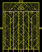 Yellow Geometric Abstract Visual Rug