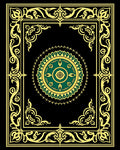 Ornate Emerald Gold Medallion Border Rug