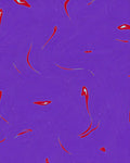 Vibrant Purple Red Swirl Abstract Rug