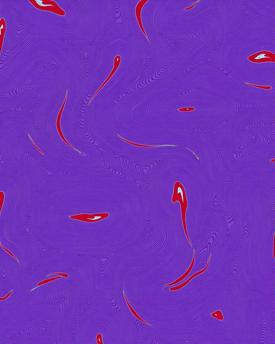 Vibrant Purple Red Swirl Abstract Rug