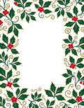 Festive Holly Berry Garland Border Rug