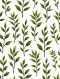 Fresh Green Leafy Branch Repeats Rug