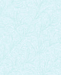 Soft Blue Leafy Swirl Vintage Rug