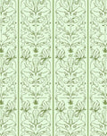 Emerald Green Floral Art Nouveau Rug