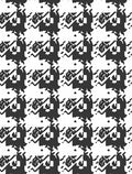 Abstract Black White Houndstooth Rug