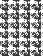 Abstract Black White Houndstooth Rug
