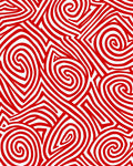 Bold Crimson Abstract Swirl Rug