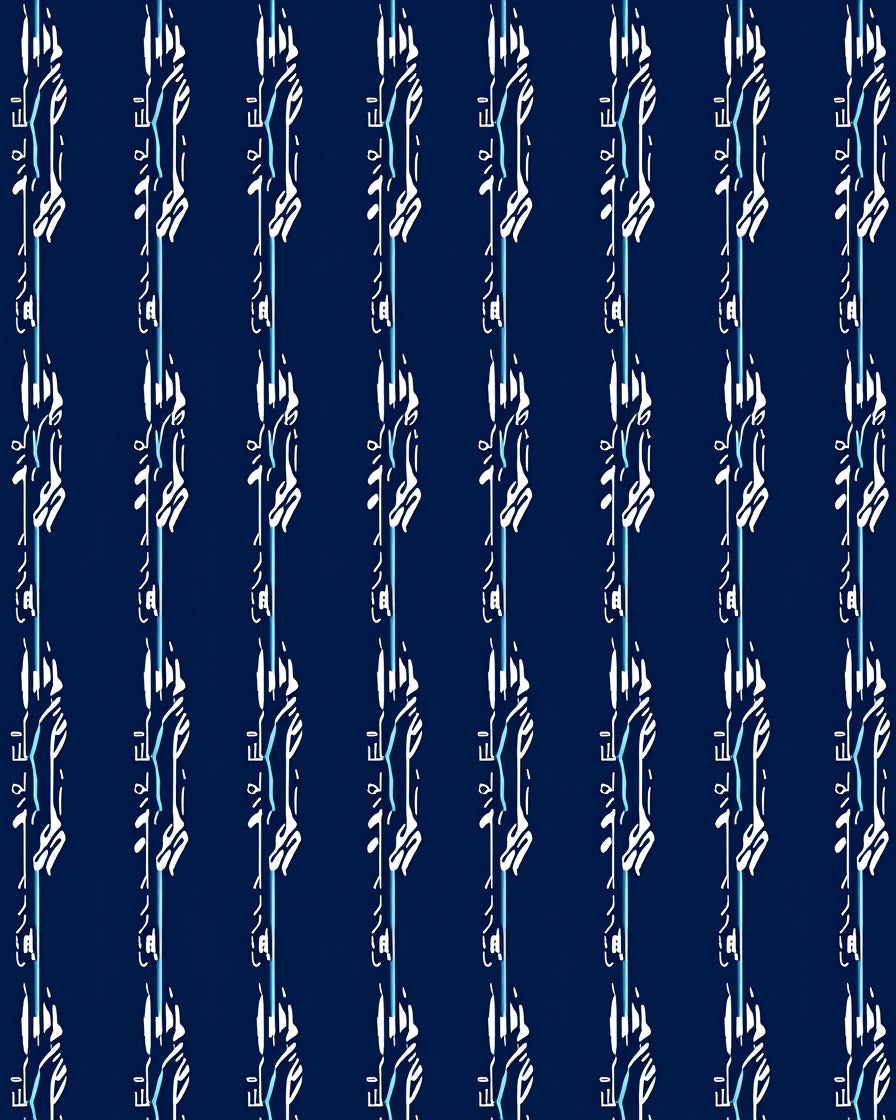 Deep Blue Vertical Abstract Strokes Rug