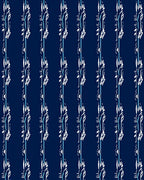 Deep Blue Vertical Abstract Strokes Rug