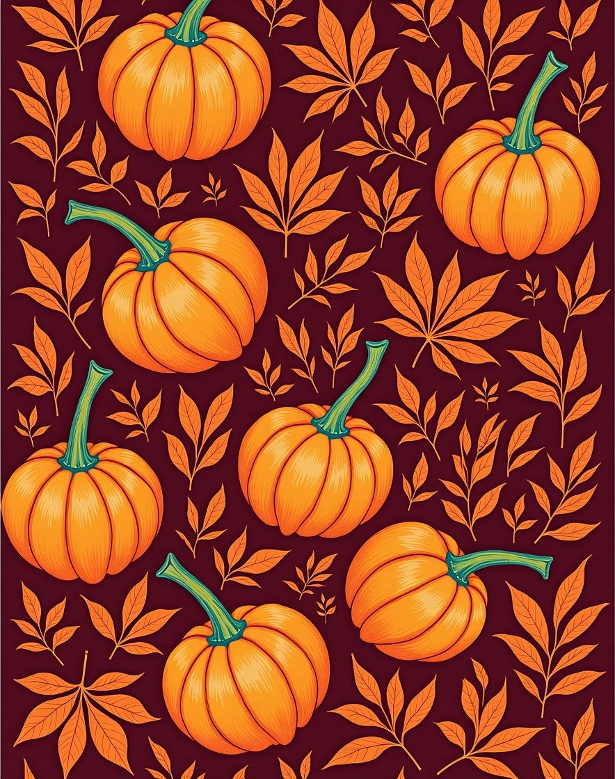 Pumpkin Leaf Autumnal Harvest Rug