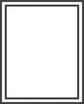 Simple Dark Gray Triple Border Square Rug