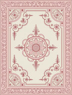 Charming Rose Floral Medallion Rug