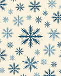 Navy Blue Snowflake Scatter Rug