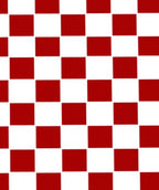 Bold Red White Checkered Squares Rug