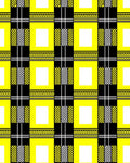 Bold Yellow Black Plaid Squares Rug