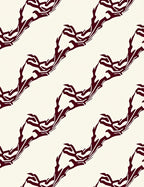 Crimson Jagged Organic Flow Rug
