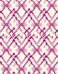 Vibrant Pink Diamond Overlaid Lattice Rug