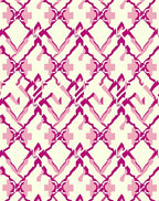 Vibrant Pink Diamond Overlaid Lattice Rug
