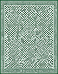 Green Abstract Geometric Maze Rug